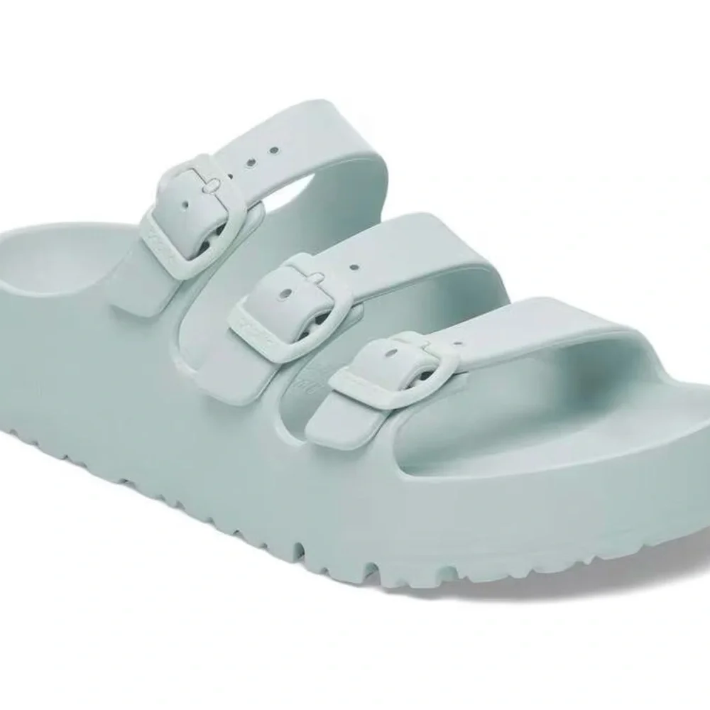 Birkenstock Florida Flex Platform Triple Strap Sandals Surf Green Size 38 (7.5) - Picture 2 of 14